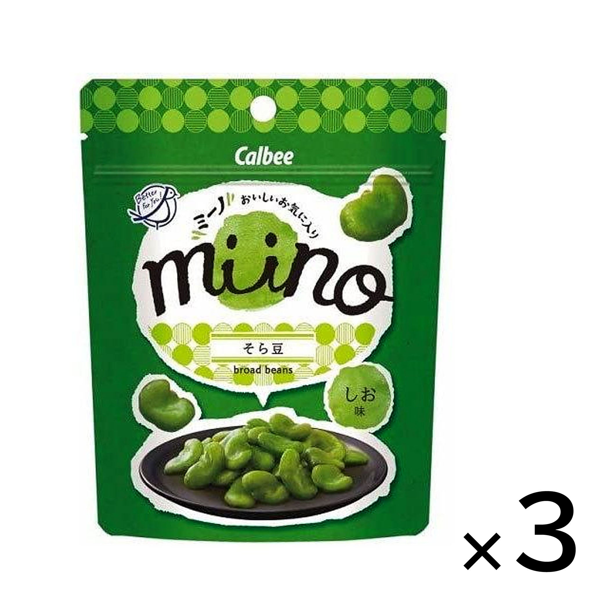 Calbee miino Fava Bean Salt (3-pack)